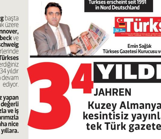 34 Yıldır JAHREN Kuzey Almanya’da Kesintisiz Yayınlanan Tek Türk Gazetesi…